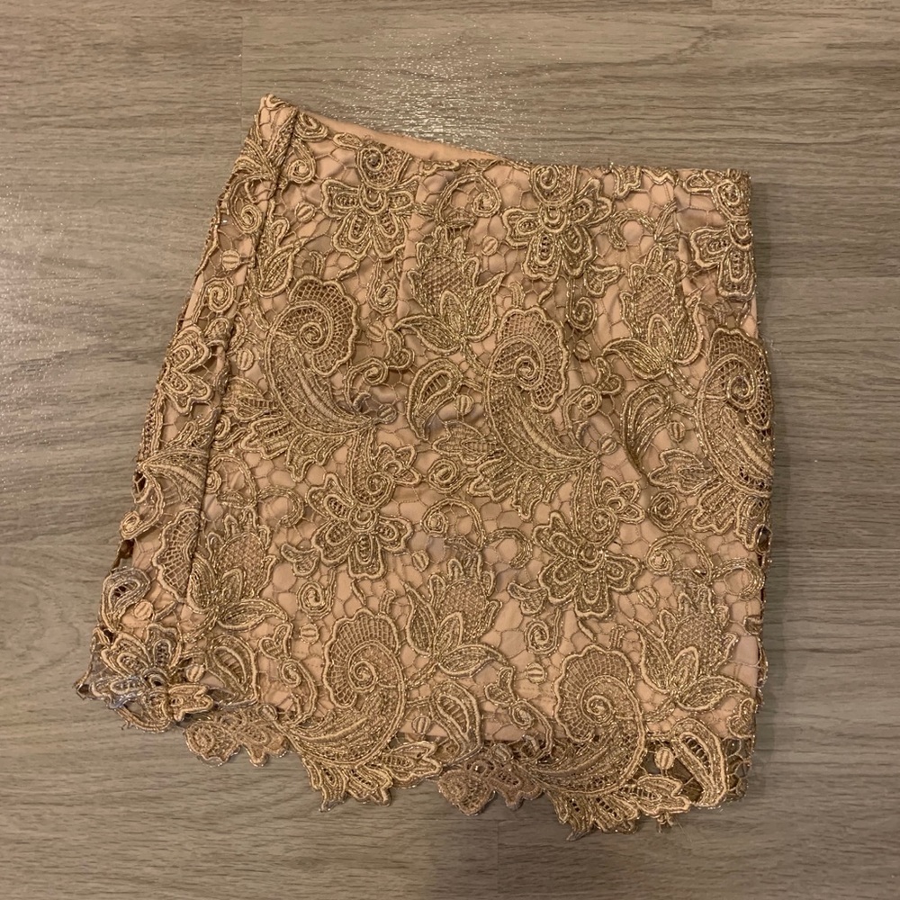 Gold Mini Skirt